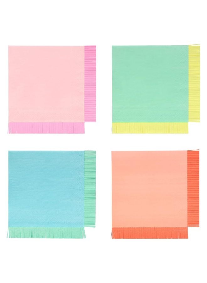 ميري ميري مناديل كبيرة بحواف نيون - Image 1