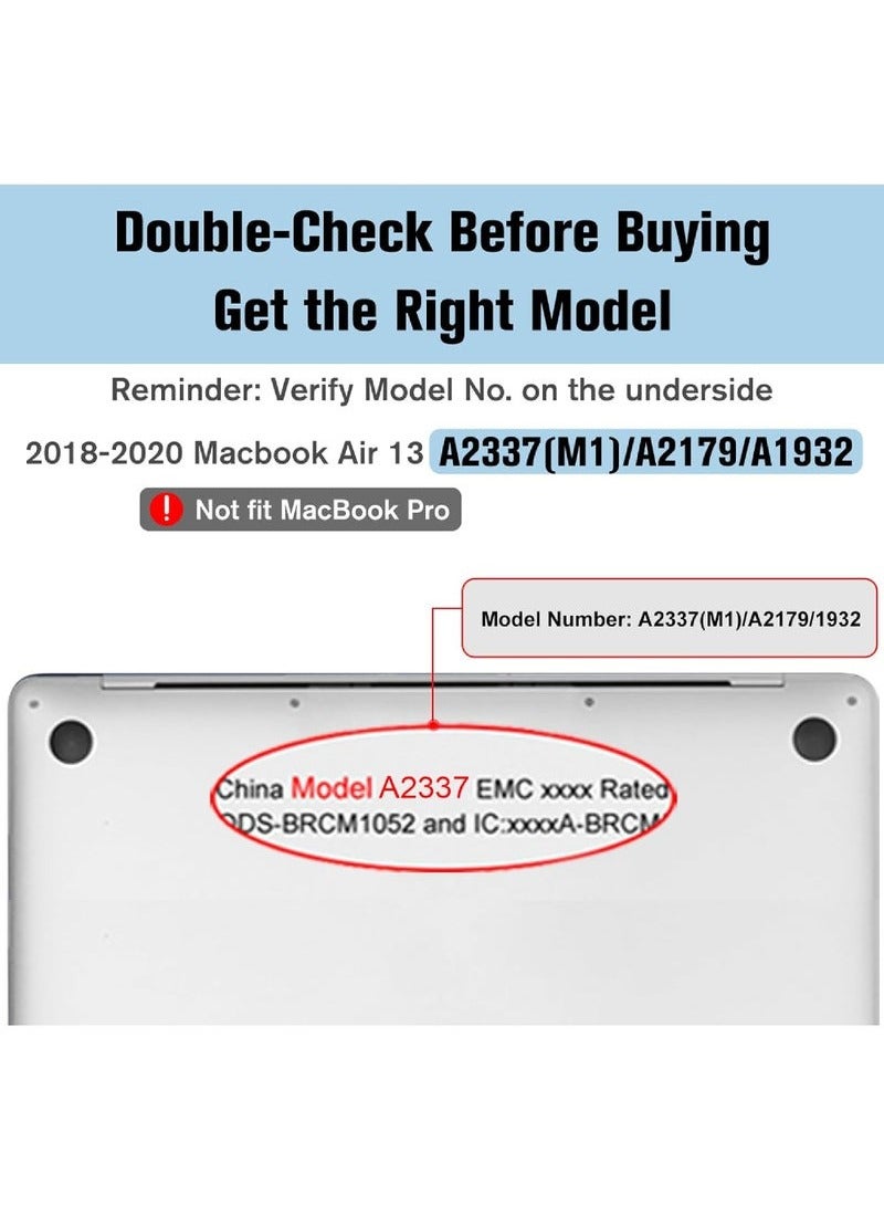 Case for MacBook Air 13 Inch A2337 (M1) / A2179 / A1932 (2022 2021 2020 2019 2018 Release) - Snap On Hard Shell Case Cover for MacBook Air 13 Retina Display with Touch ID - Image 2