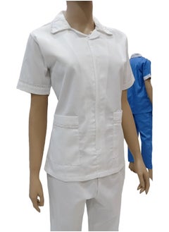 Rannah's Uniform Maid Uniform with Zipper Top and Pants White Domestic Helper Uniform  - Image 3
