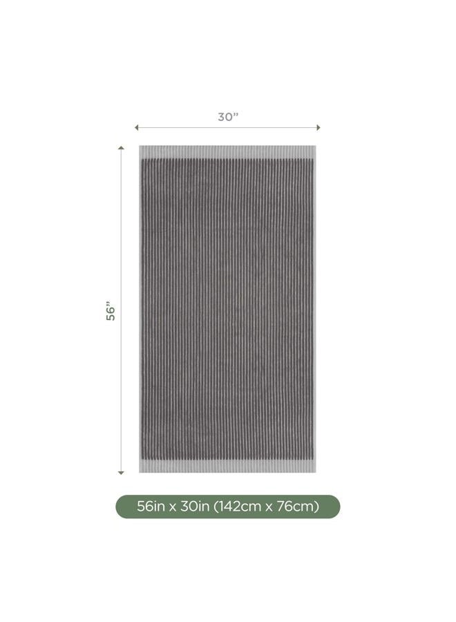 Martex Restore Sculpted Stripe Charcoal Bath Towel - Image 3