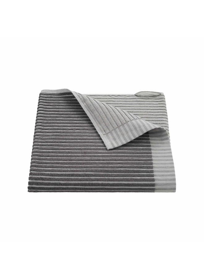 Martex Restore Sculpted Stripe Charcoal Bath Towel - Image 1