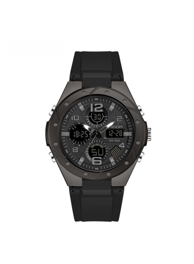 Sanda Trendy Multifunctional Special Forces Watch Men's Double Display Waterproof Luminous Outdoor Sports Electronic Couple Watch