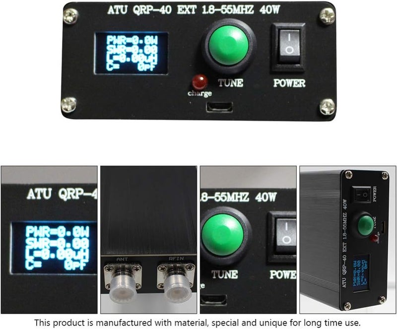 comfrt ATU QRP- 40 Automatic Antenna Tuner Mini 0. 96 Inch OLED Tuner with Metal Housing - Image 2