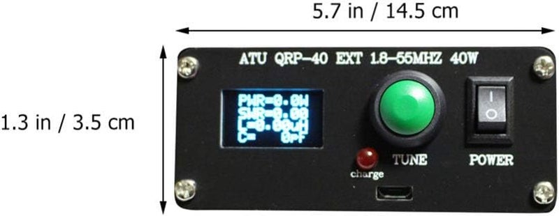 comfrt ATU QRP- 40 Automatic Antenna Tuner Mini 0. 96 Inch OLED Tuner with Metal Housing - Image 3