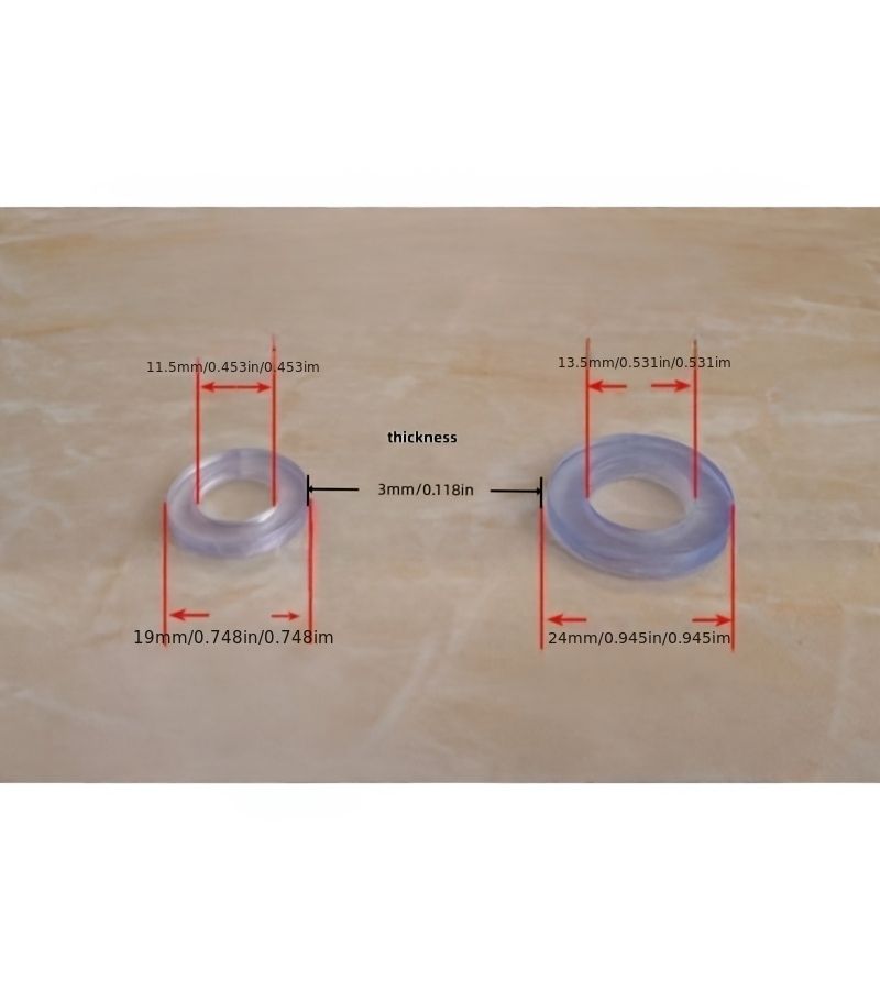Clear Silicone Seal Washer 20pcs 1/2 Inch Transparent For Leak Proof Pipe Connection - Image 1