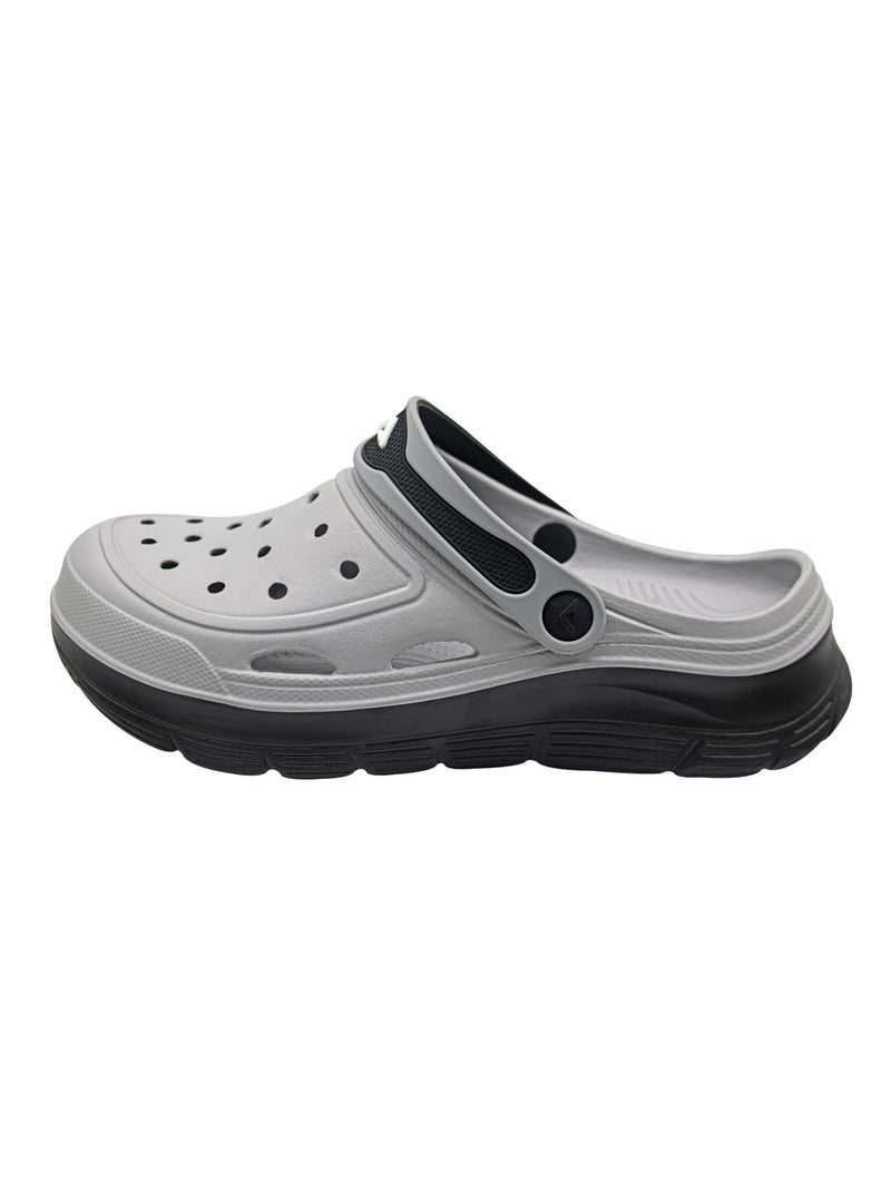 Adda TM-Stride Grey & Black Arch Support Men Clogs - Image 5