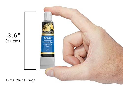 MyArtscape Acrylic Paint Set - 12 x 12ml Tubes - Lightfast - Heavy Body - Image 2