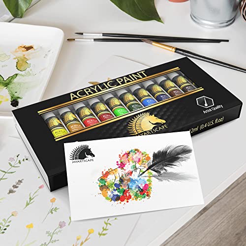 MyArtscape Acrylic Paint Set - 12 x 12ml Tubes - Lightfast - Heavy Body - Image 5
