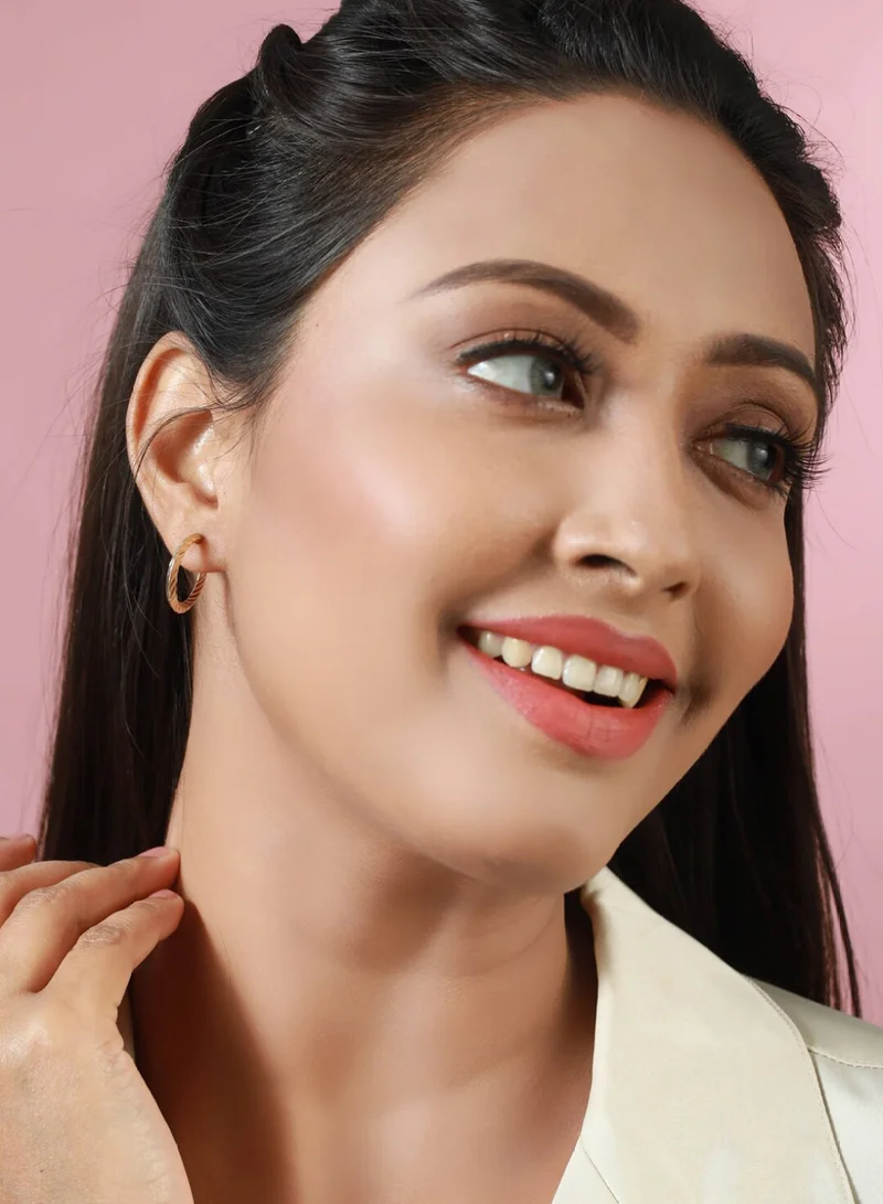Priyaasi Contemporary Mini Half Hoop Earrings