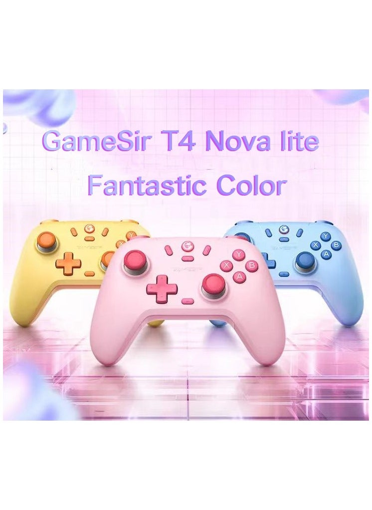 General - Wireless Gamepad GameSir Nova Lite Fantastic Color Bluetooth Multiplatform Game Controller for PC, Steam, Switch, iOS, Android Blue - Image 1
