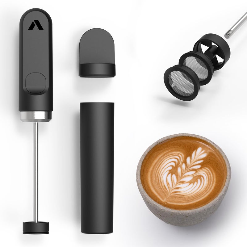 subminimal Subminimal NanoFoamer V2 Performance Milk Foamer  NEW Model Edition  Waterproof DualSpeed Stainless Steel  Microfoamed Milk in 30 Seconds BaristaStyle Coffee Drinks Home