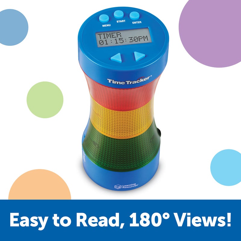 Learning Resources Learning Resources Time Tracker Visual Timer & Clock - 1 Piece, Classroom Tracker, Alarm Clock, Light Up Timer for Classroom, Visual Tracker  - Image 2