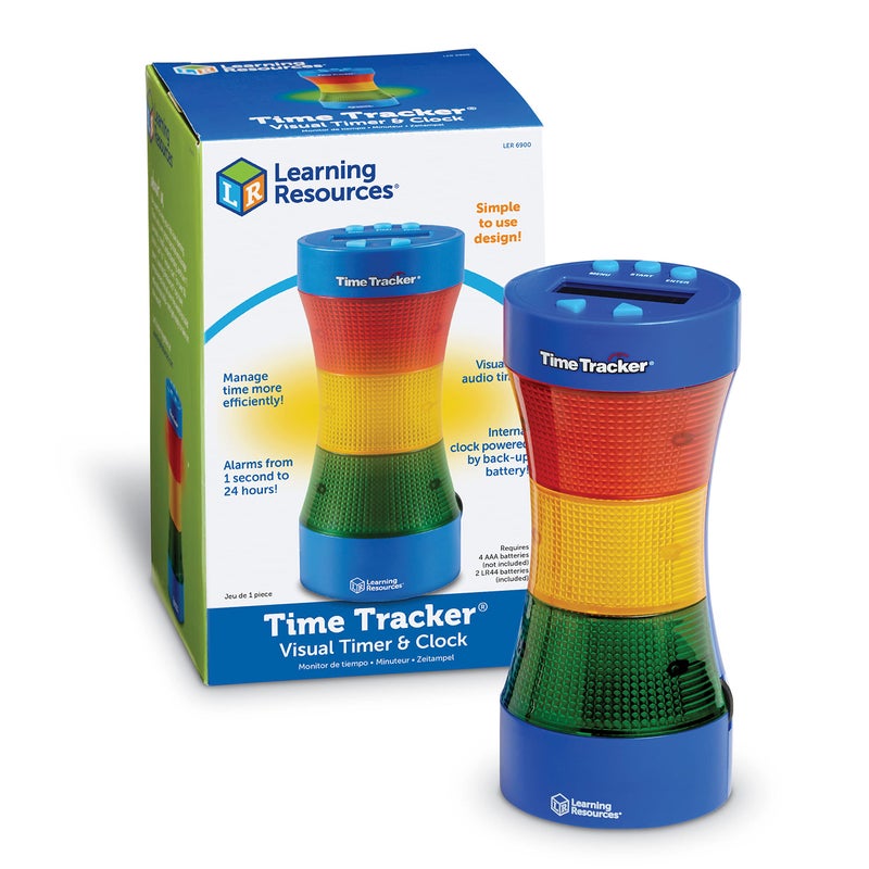 Learning Resources Learning Resources Time Tracker Visual Timer & Clock - 1 Piece, Classroom Tracker, Alarm Clock, Light Up Timer for Classroom, Visual Tracker  - Image 1