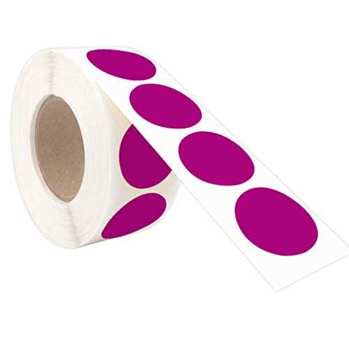PARLAIM 1 Inch Round Permanent Adhesive Color-Code Dot Stickers,1000 per Roll dots Label Dispenser Box,Purple Circle Stickers Label - Image 2