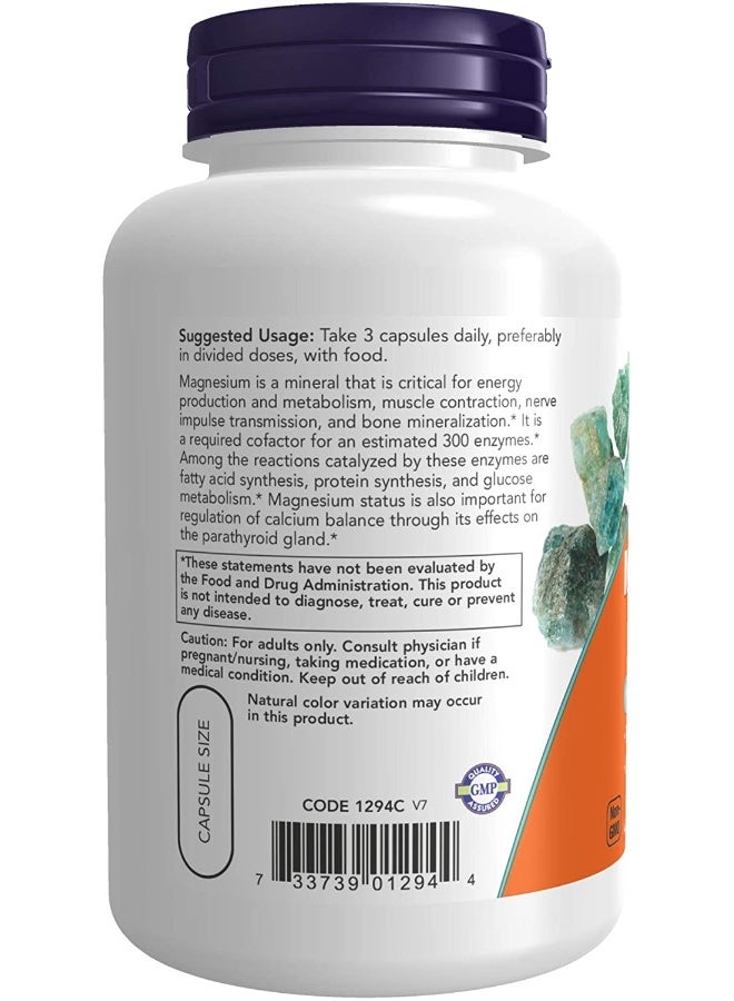 Now Foods Magnesium Citrate 120 Capsules - Image 3