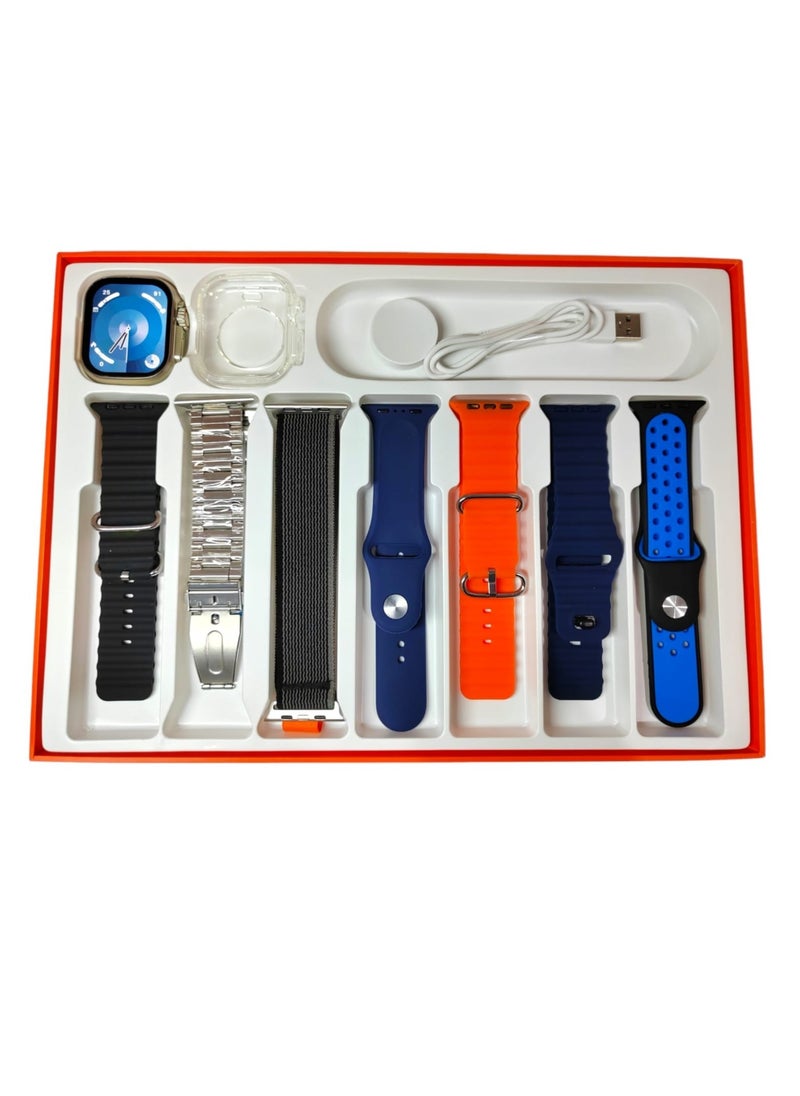 FereFit - Smart Watch Smart Watch WS-X90 Max Multi-Function 7+1 With Health Fitness Tracker Sport Watch 9 Addition Replacement Band 49MM-Multicolour - Image 1