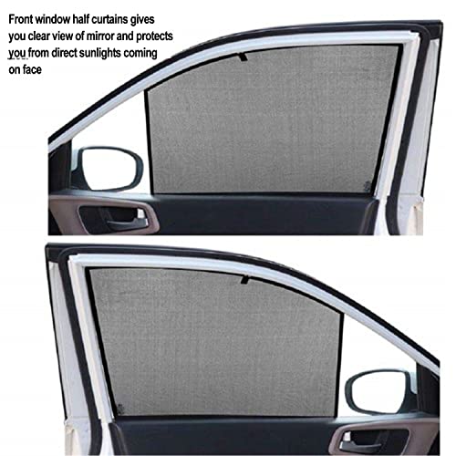 Auto Pearl Z Black Window Plug-in Half Sun Shades Car Curtain Compatible with - Baleno 2015/Glaza (Set of 4 Pcs) - Image 4