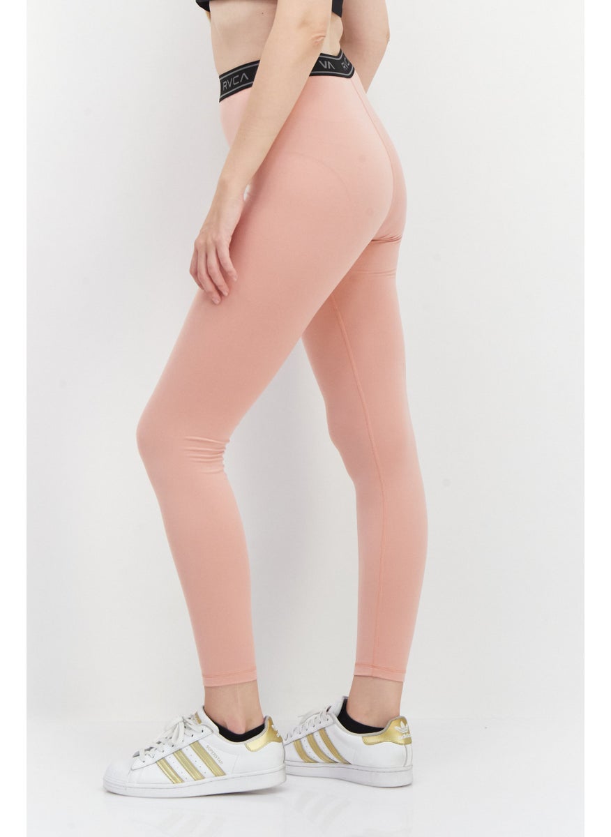 rvca Women Plain Pull On Leggings, Peach  - Image 3