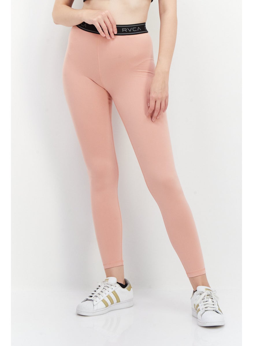 rvca Women Plain Pull On Leggings, Peach  - Image 1