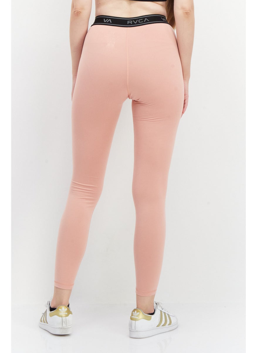 rvca Women Plain Pull On Leggings, Peach  - Image 4