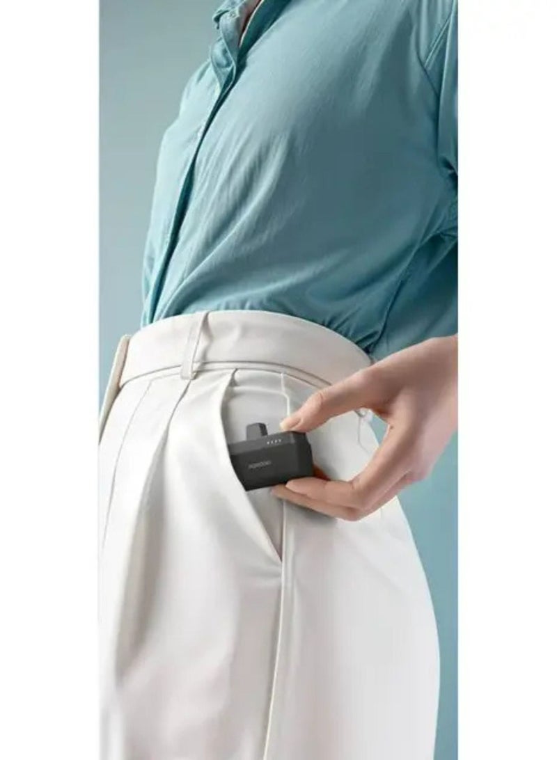 porodo 5000mAh Power Bank with Lightning Connector, 20W Power Delivery, Small & Portable, 0% to 60% Charge in 35 Minutes, Pocket-Sized - Black - Image 3