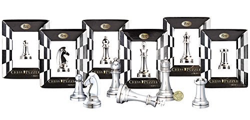 Hanayama Cast Puzzles Premium Series ~ Chess Puzzle ~ Set of 6 Pieces - Image 2