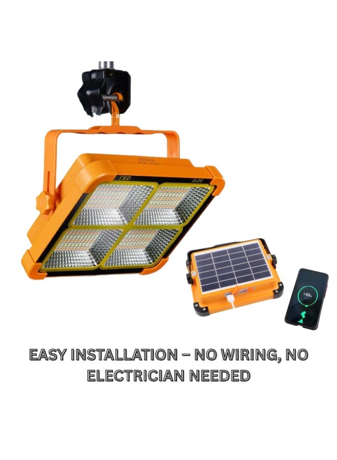 ARABIQO LED Solar Flood Light 6500K Cool White, 120° Wide Beam Angle, Outdoor Solar Security Light for Garden, Villa, Parking, Street & Yard, Waterproof Solar Light - Image 4