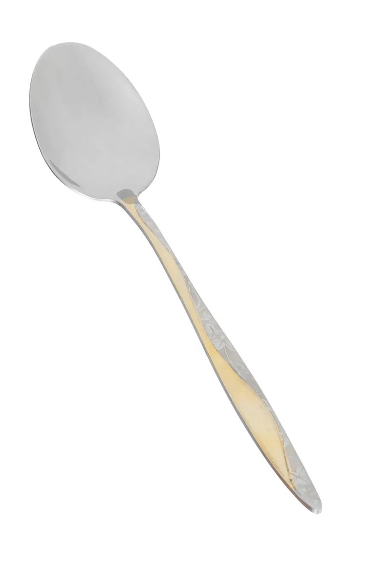 السيف غاليري ملاعق طعام استيل السيف غاليري، 21x4.5 سم، 6 قطع، منقوش - فضي - Image 2