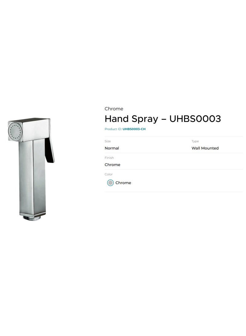 يوتوبيا كيتشين UTOPIA Brass Shattaf With Hose And Holder, Chrome (Made from UK) - Image 2