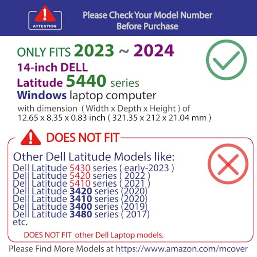 mCover Case ONLY Compatible for 20232024 14 Dell Latitude 5440 5450 SeriesPrecision 3480 3490 Series Windows Notebook Computer NOT Fitting Any Other Dell Models Blue - Image 3