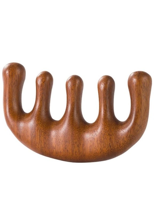 Home Natural Wood Wide Tooth Hair Comb, Sandalwood Wood Anti Static Head Scalp Therapy Massage Comb, Head Massage Tool - Image 1