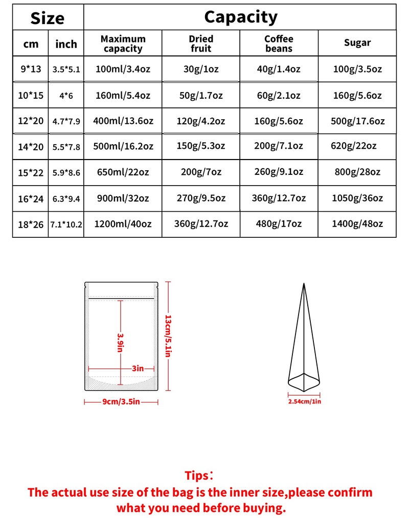 FireKylin 100 Pack Smell Proof Bags, Resealable Bags with Matte Window, Foil Pouch Stand Up Sealable Bags for Packaging（Black,3.5" x 5.1"） - Image 2