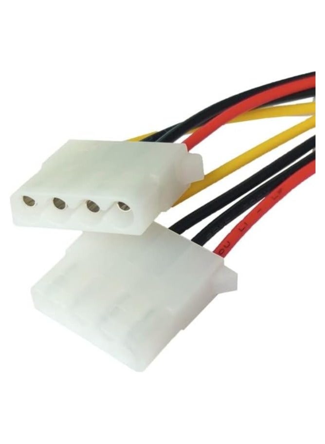 SOLDOUT SATA 15 Pin Male to Dual 4 Pin Molex Female Power Y Splitter Cable Adapter Hard Drive HDD SSD (Double IDE) - Image 2