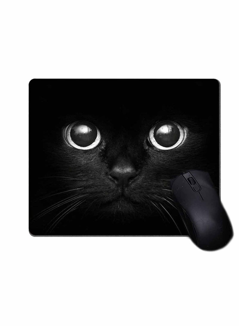 Non Slip Rubber Mousepad Cool Black Cat Gaming Mouse Pad (24X20X0.3cm),Style A  - Image 1