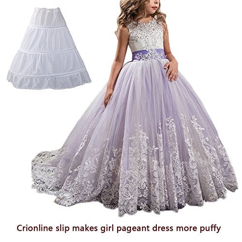 WDE Princess Black Long Girls Pageant Dresses Kids Prom Puffy Tulle Ball Gown US 6 - Image 3