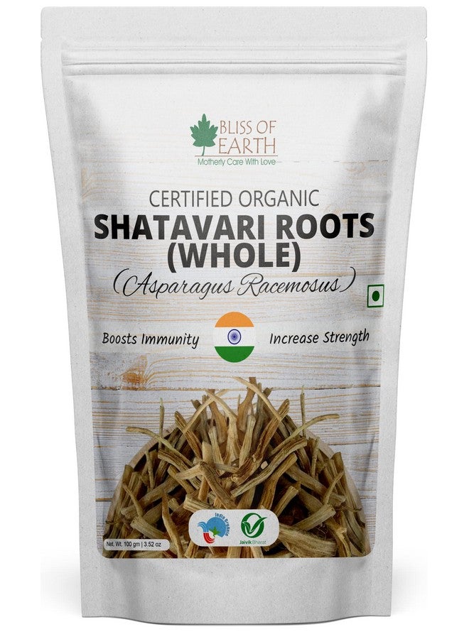 BLISS OF EARTH بلس من الأرض جذر شاتافاري كامل عضوي هليون راكيموس 100% طبيعي وغير معدل وراثيًا جيد للمناعة والهضم 100 جرام - Image 1
