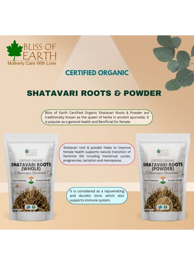 BLISS OF EARTH بلس من الأرض جذر شاتافاري كامل عضوي هليون راكيموس 100% طبيعي وغير معدل وراثيًا جيد للمناعة والهضم 100 جرام - Image 5