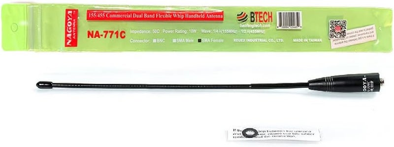 BTECH Authentic Genuine Nagoya NA-771C (Commercial Frequency Tuned) 15-Inch Whip VHF/UHF (155/455Mhz) Antenna SMA-Female for and BaoFeng Radios - Image 3