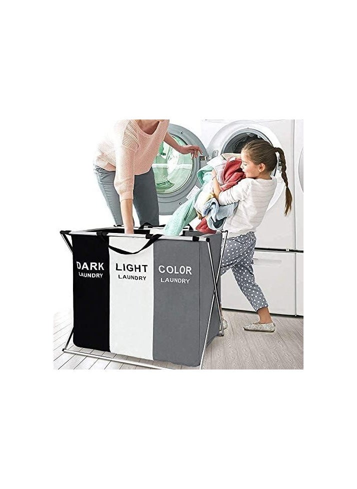Generic Detachable Laundry Basket 3 Sections  - Image 3