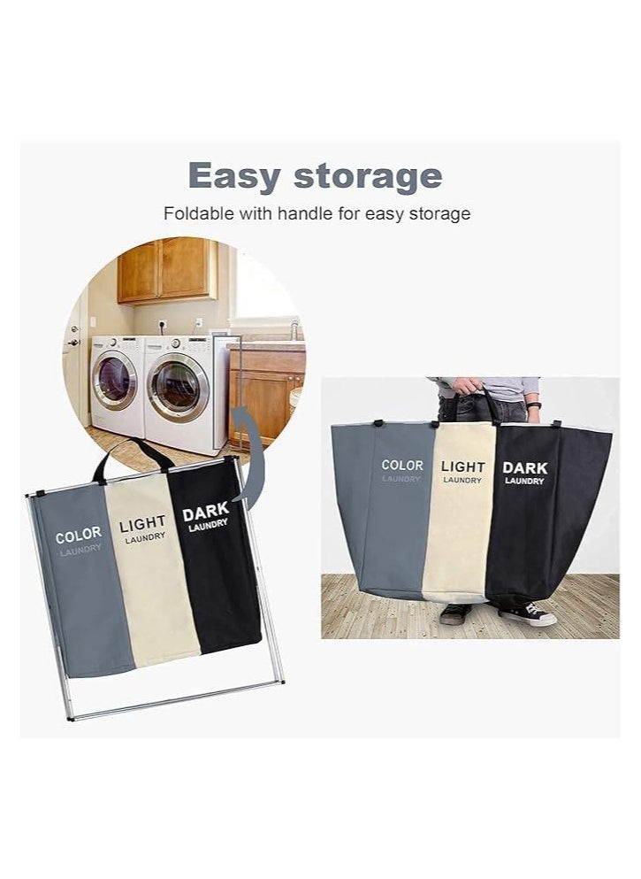 Generic Detachable Laundry Basket 3 Sections  - Image 4