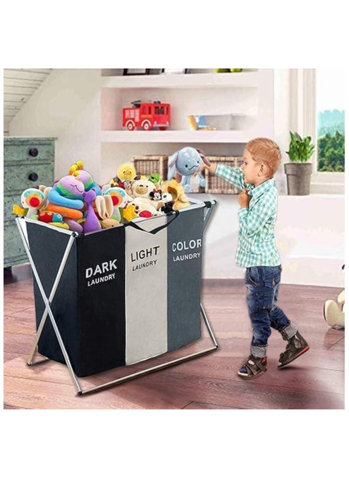 Generic - Detachable Laundry Basket 3 Sections - Image 1