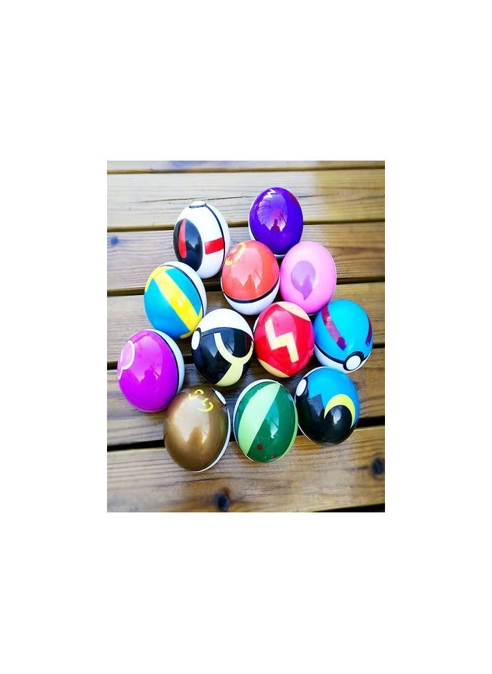 fashionhome 12 Pieces Pikachu Action Figure Pocket Monster Game Balls Set Toy for Kids  - Image 2