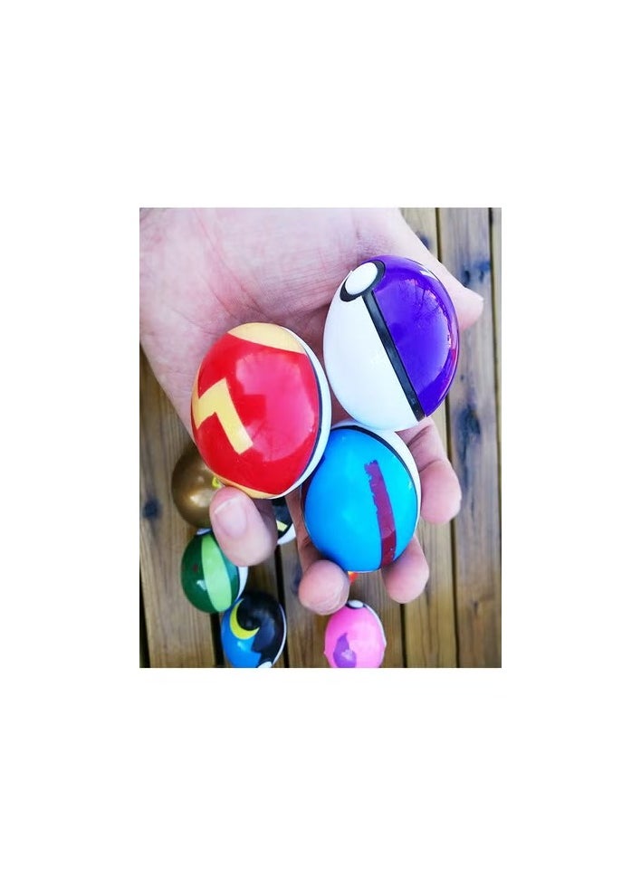 fashionhome 12 Pieces Pikachu Action Figure Pocket Monster Game Balls Set Toy for Kids  - Image 3