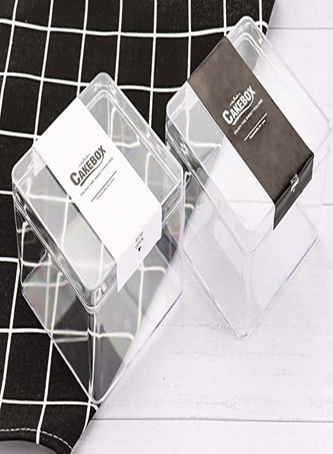 Alpha Basics Cake Tub Square Dessert, Cookie, Treat Packing Box (Large, 5 Pcs) - Image 4