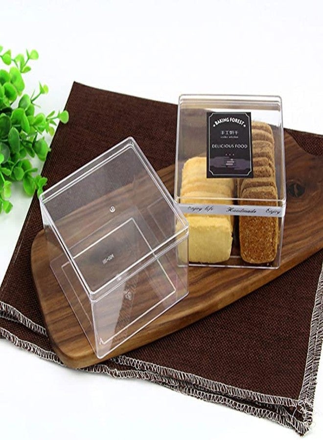 Alpha Basics Cake Tub Square Dessert, Cookie, Treat Packing Box (Large, 5 Pcs) - Image 1