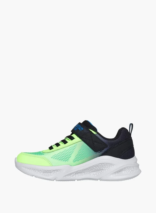 SKECHERS Boys' Printed Light-Up Sports Shoes With Hook And Loop Closure -  Meteorlights