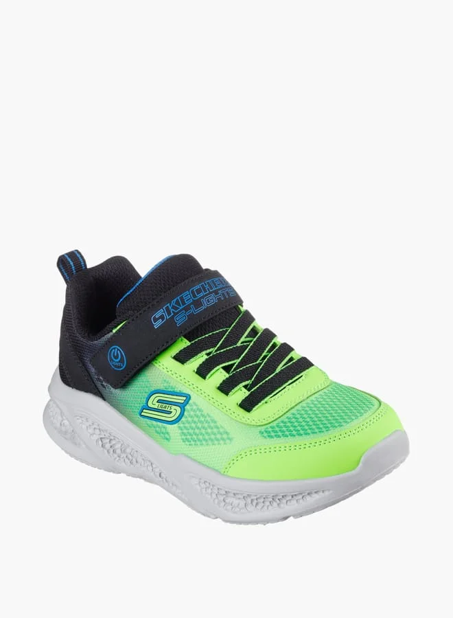 سكيتشرز Boys' Printed Light-Up Sports Shoes With Hook And Loop Closure -  Meteorlights