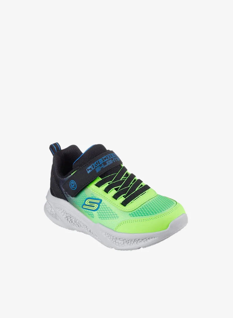 SKECHERS Boys Meteorlights Light Up Hook & Loop Durable Walking Shoes