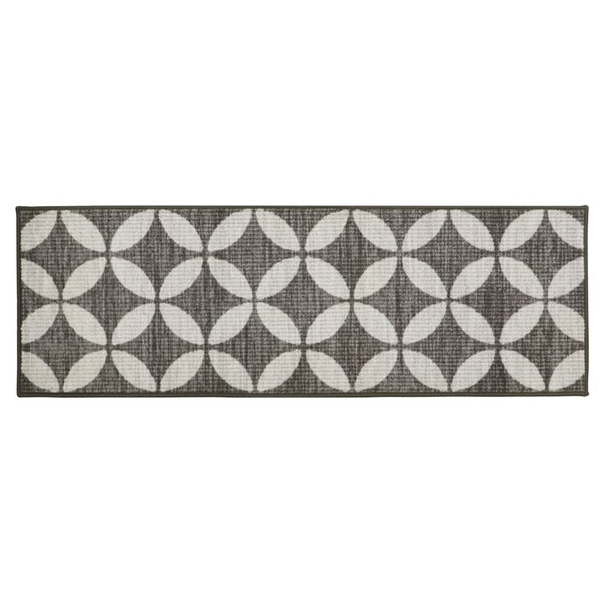 FIORA MACHINE WASHABLE RUNNER MAT 50 X 150 CM PEWTER ONE SIZE