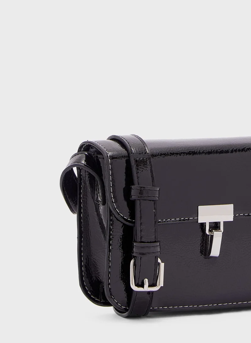 VERO MODA Anu Push Lock Belted Crossbody